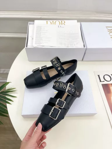 Dior 25𝐬𝐬2025 early spring new top version⚠️The main counter new Dior Punk square head metal buckle ballet shoes hard goods new🆕❥BS purchasing level! Full of high-end feeling! A model that is popular among domestic and foreign bloggers, retro and fashionable 💎It looks amazing on the feet! The main model on the official website★