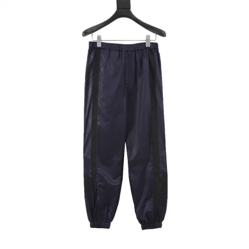 LOUIS VUITTON LV patchwork nylon jacquard suit sports trousersOriginal purchase, custom-made checkered technology nylon jacquard fabric, fine checkered jacquard fabric, fabric patchwork, custom-made accessories, fitted version