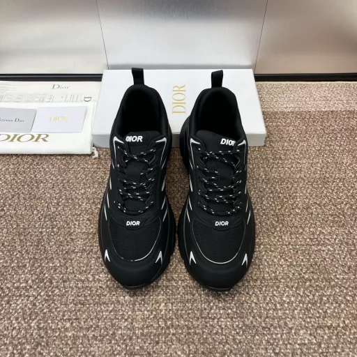 Dior 2024 Spring and Summer catwalk couple model B32 Iconic fashion modern sports dad shoes CD letter logo lace-up color-blocking thick-soled running shoes Star-style jelly-colored casual shoes Top high-end version on the marketMaterial: The upper is made of special craftsmanship with mesh fabric splicing silk cowhide + environmentally friendly breathable fabric lining + original molded Tpu combination outsole