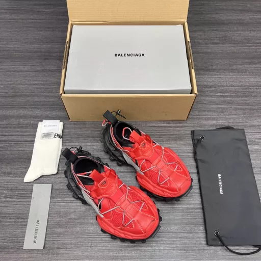 Balenciaga Spring 25 Hiking Sneakers. Balenciaga Spring 25 Hiking features adjustable cords, a wide tread and a slender pointed toe. The cords not only add an extra layer to the upper but also help ensure the security of the sneaker. The worn-in effect applied to the sneaker gives it a heavily used feel.