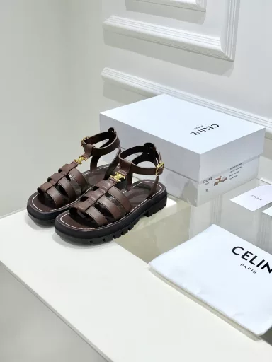 𝗖𝗘𝗟𝗜𝗡𝗘 Purchasing agent level! 23SS new Celine retro Roman sandalsNo pressure in and out of the counter, reworked version, refuse to see fake low-end goods at first glance Original last, adjusted N times, this pair is absolutely vintage and full of retro flavor