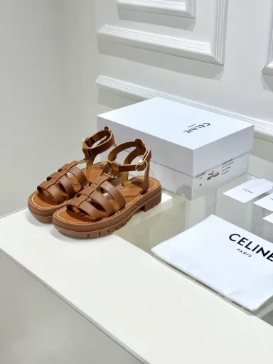 𝗖𝗘𝗟𝗜𝗡𝗘 Purchasing agent level! 23SS new Celine retro Roman sandalsNo pressure in and out of the counter, reworked version, refuse to see fake low-end goods at first glance Original last, adjusted N times, this pair is absolutely vintage and full of retro flavor