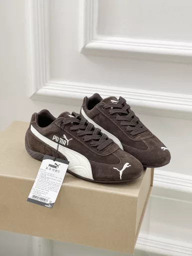 𝐏𝐮𝐦𝐚 designer brand sneakers!The retro Puma shoe style that was recommended by the blogger 🇰🇷 is back. It is unique and beautiful because it is suede + mesh material. It is cute whether you put it on or take it off.