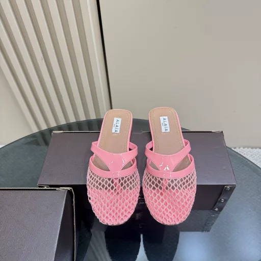 Alaia Fishnet Flip Flops Series New Products❤️Hot item, popular aesthetic nowadays. But it should be this year🔥, this brand will probably be gone after this year, so take advantage of the popularity and be fashionable