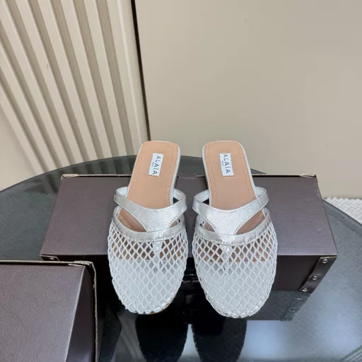 Alaia Fishnet Flip Flops Series New Products❤️Hot item, popular aesthetic nowadays. But it should be this year🔥, this brand will probably be gone after this year, so take advantage of the popularity and be fashionable