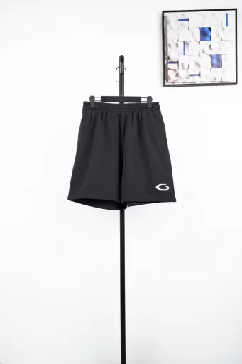 Paris circular 10,000-needle embroidery shortsOriginal purchased custom-dyed fabric, different from the pure black on the marketThe fabric uses 480G custom-dyed fabricTajima Japanese imported embroidery machine, precise 10,000-needle embroidery