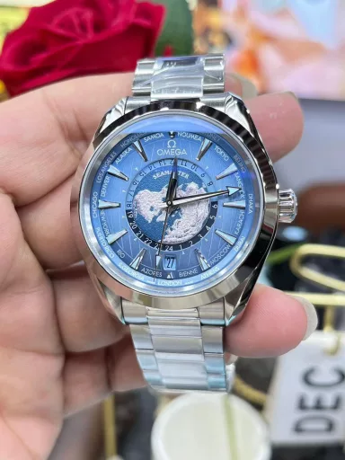VS Gradient Blue World Time/8903 Solid Bottom/43mmGMT