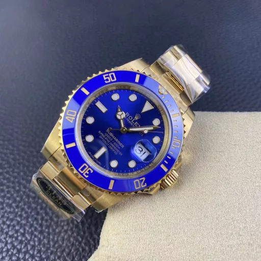 Clean Factory C Factory Rolex All Gold Blue Submariner 3135 Movement, Size 40mm