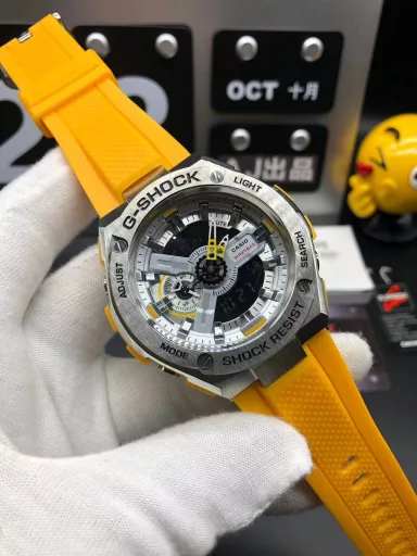 GST-400G hand-raise light Casio G-SHOCK--classic shockproof dial design👍In stock and shipped immediately, 45-degree automatic hand-raise light function with strong visual impact🙈LCD liquid crystal display💡Stopwatch speed function accurate to 1/1000 second⌛Shockproof📣Anti-magnetic💥200 meters waterproof🏊48 city time📲Countdown⏳Alarm clock⏰Fully automatic calendar and other powerful functions