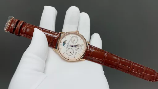 GR Factory 🌐 New Product After 3 years of research on the Jaeger-LeCoultre Master full-function perpetual calendar mechanical movement, the Jaeger-LeCoultre Master perpetual calendar automatic mechanical watch was reproduced. With the concept of not counting time and cost, the imported 9015 movement was used to restore the integrated machine complex function 868 movement. All functions are consistent with the official one! 1: Perpetual calendar function