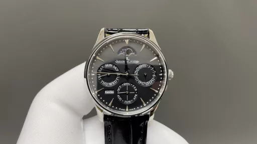 GR Factory 🌐 New Product After 3 years of research on the Jaeger-LeCoultre Master full-function perpetual calendar mechanical movement, the Jaeger-LeCoultre Master perpetual calendar automatic mechanical watch was reproduced. With the concept of not counting time and cost, the imported 9015 movement was used to restore the integrated machine complex function 868 movement. All functions are consistent with the official one! 1: Perpetual calendar function