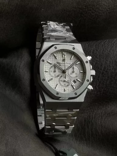 OM: Audemars Piguet Royal Oak 26331ST.OO.1220ST.01 watch, stainless steel bracelet case, blue panda dial, equipped with 2385 automatic mechanical chronograph, 41 mm.
