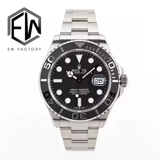 EW Yacht-Master 42 Series①Correct the time adjustment direction, reverse and forward, consistent with the original version;②Exclusively customized 3235 movement, ultra-long 72-hour kinetic energy;③RLX titanium case and strap, weighing only 100 grams, with light, sturdy and corrosion-resistant characteristics;④Pure black dial, top Swiss ice blue luminous, polished letter nails, color matching;EW products must be fine products, every extreme detail is the sincerity of EW factory's ingenuity development;