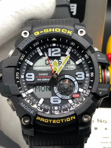 Original CASIO G-SHOCK GWG-1000 Little Mud King series multi-function dual display waterproof and mud-proof sports electronic watch, (the same ultimate silicone sports pointer electronic watch as in the movie 
