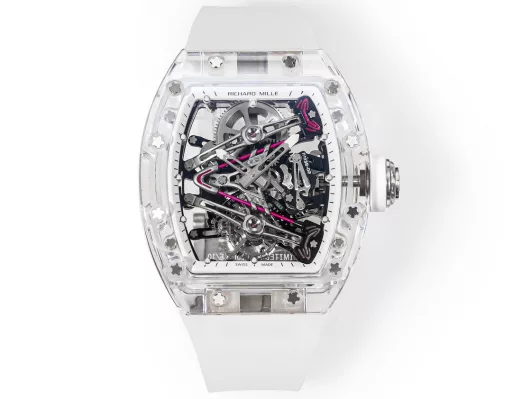 RICHARD MILLE launches RM 38-02 Crystal Pink Theme Hollow Tourbillon WatchThe striking new work, the 