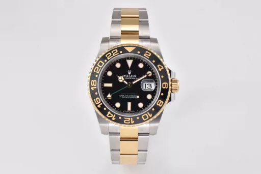 Clean factory C factory Rolex 126711 Sarsaparilla Greenwich ceramic bezel font details comparison, 12 o'clock triangle part, top angle, bottom angle, sharp corner positionAll rounded. Consistent with the original.For the font part, the depth is only one aspect. The original process is that the bottom surface of the font is all perpendicular to the straight body of the font at 90 degrees. To achieve this effect, it can only be molded in one piece. Laser typing will have a series of problems such as bevel edges, rough background texture, and broken edges.The font depth is consistent with the original, sinking 0.13mm. In addition, the font edge is rounded and polished.The electroplating color is also digitally adjusted. Most of the ones on the market are pure gold, and the genuine ones are slightly red. In terms of appearance, it will be much more comfortable.The appearance of the case is all 904L, which perfectly restores the entire shell shape of the GMT and corrects the feel of the GMT turning circle. The crownThe crown part also shows the embossed crown👑 effect. The 3186 movement is used, which is the same as the original.The bottom cover is also the same as the original, polished, brushed, and the bottom of the case is brushed. The fit between the bottom cover and the case is almost the same. The gap between the crown and the case can be compared by yourself. In the inner shadow part, the tail of the letter 