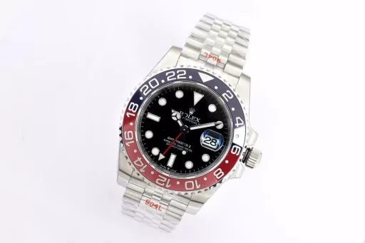 EW's most powerful Rolex Oyster Perpetual GMT-Master 40 series① Exclusively customized 3186 movement, can adjust the hour hand, can adjust the calendar by the hour hand, restore all the original functions, stable and reliable quality;② Bezel: high-tech integrated ceramic outer bezel, with platinum font; (upgraded red and blue bezel, the color is almost the same as the original)③ Case: the size and thickness are the same as the original, the thickness is only 12.5;④ Lettering: top Swiss ice blue luminous, polished letter nails, color matching;⑤ Glass: sapphire glass with 2.5 times magnifying glass effect, transparent glass;⑥ Steel strap: 904 stainless steel strap, each strap fits perfectly with the lugs, giving the wrist the highest comfort;EW products must be fine products, and every extreme detail is the sincerity of the EW factory's ingenuity development;