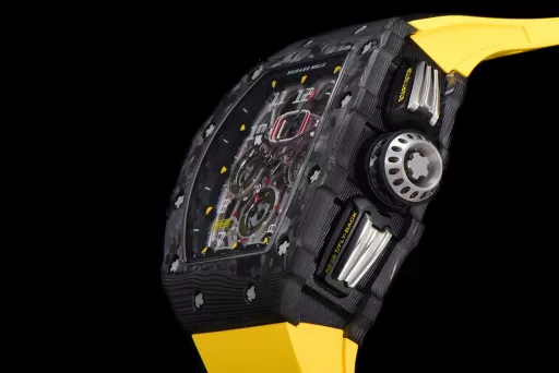 KV limited edition recommendation: Richard Mille men's series RM011-03Ti/1544 watch, stainless steel case, hollow dial, 7750 large calendar automatic mechanical chronograph.