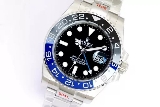 EW's most powerful Rolex Oyster Perpetual GMT-Master 40 series① Exclusively customized 3186 movement, can adjust the hour hand, can adjust the calendar by the hour hand, restore all the original functions, stable and reliable quality;② Bezel: high-tech integrated ceramic outer bezel, with platinum font; (upgraded red and blue bezel, the color is almost the same as the original)③ Case: the size and thickness are the same as the original, the thickness is only 12.5;④ Lettering: top Swiss ice blue luminous, polished letter nails, color matching;⑤ Glass: sapphire glass with 2.5 times magnifying glass effect, transparent glass;⑥ Steel strap: 904 stainless steel strap, each strap fits perfectly with the lugs, giving the wrist the highest comfort;EW products must be fine products, and every extreme detail is the sincerity of the EW factory's ingenuity development;