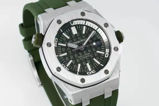 IPF creates classics - the king of diving, Audemars Piguet 15710! 3120 integrated movement, creating the strongest replica inside and outsideThe case is polished multiple times, just to match the angular data, and the material feels consistent;The strongest movement plate is polished, and the color is automatically supported by 18K rose gold with special color adjustment;The most user-friendly loose head grain buffer area ensures that it matches the original design;The most three-dimensional and neat disk 