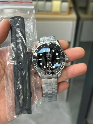 Seahorse 300m black, steel belt and tape