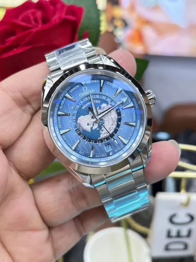 VS Gradient Blue World Time/8903 Solid Bottom/43mmGMT