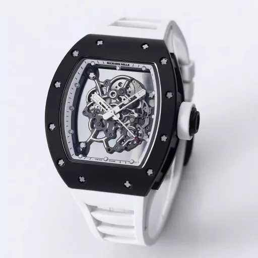 BBR RM0551⃣️Case: The white ceramic case is the same as the original. The chamfer details of the case are reduced to be exactly the same as the original, the bottom cover is reduced to see the light, and only the glass sees the light. The details are also one of the most correct versions at present! Upgrade a few details and it looks more like the original.2⃣️Movement: Redevelop the original RMUL2 integrated movement, and the balance wheel of the double barrel movement is clearly visible and moves. Say goodbye to the fake splint movement at first glance!3⃣️Watch diameter: The size is the same as the original 49.90X42.70 mm, and the thickness is 13.5MM4⃣️Watch mirror material: sapphire crystal mirror double anti-glare effect.5⃣️Watch strap material: natural rubber watch strap!6⃣️Watch buckle: original latest version folding buckleRichard Mille not only has exquisite watchmaking craftsmanship and is loyal to the spirit of traditional watches, but also advocates breaking through existing rules and regulations, exploring new heights of watchmaking craftsmanship, and integrating new elements of the new century into traditional craftsmanship. Comfortable, shock-resistant, durable, accurate and lightweight watches have become a 
