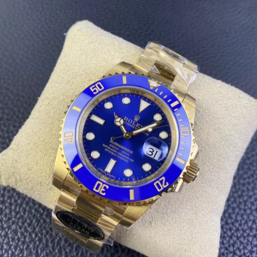 Clean Factory C Factory Rolex All Gold Blue Submariner 3135 Movement, Size 40mm