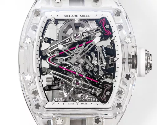 RICHARD MILLE launches RM 38-02 Crystal Pink Theme Hollow Tourbillon WatchThe striking new work, the 