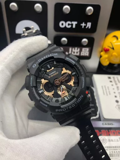 Hot selling GA-120 hand-raise light Casio G-SHOCK--classic shockproof dial design👍In stock and shipped immediately, 45-degree automatic hand-raise light function with strong visual impact🙈LCD liquid crystal display💡Stopwatch speed function accurate to 1/1000 second⌛Shockproof📣Anti-magnetic💥200 meters waterproof🏊48 city time📲Countdown⏳Alarm clock⏰Fully automatic calendar and other powerful functions