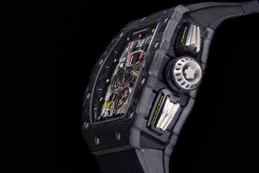 KV limited edition recommendation: Richard Mille men's series RM011-03Ti/1544 watch, stainless steel case, hollow dial, 7750 large calendar automatic mechanical chronograph.