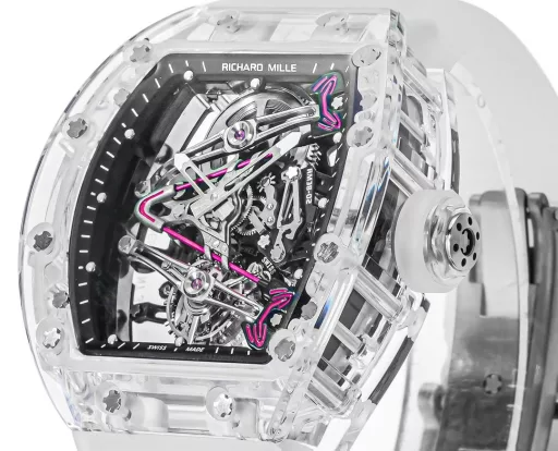 RICHARD MILLE launches RM 38-02 Crystal Pink Theme Hollow Tourbillon WatchThe striking new work, the 