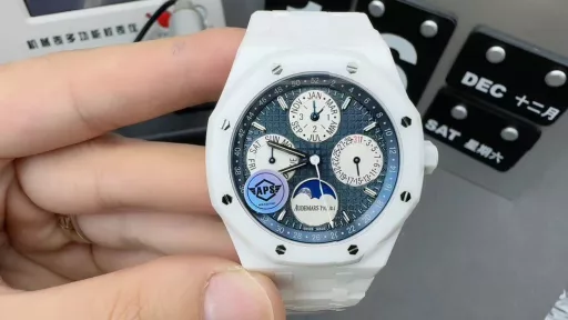APS Audemars Piguet White Ceramic Perpetual Calendar