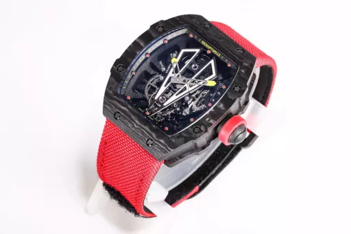 BBR's new heavyweight launch. King of lightweight: Richard Miller Tourbillon Watch(43.5g)The RM27-03 Tourbillon movement is made with a lot of money, and the movement is integrated with the NTPT carbon fiber case! Create the lightest tourbillon watch in the industry.⚠️Please look for the BBR factory, the whole watch is only 43.5 grams. The only detail is the original.Spanish Bull--RM27-03 Ultra-light Sports Tourbillon Watch.The movement dial adopts the (Spanish Matador) 