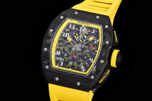 KV limited edition recommendation: Richard Mille men's series RM011-03Ti/1544 watch, stainless steel case, hollow dial, 7750 large calendar automatic mechanical chronograph.