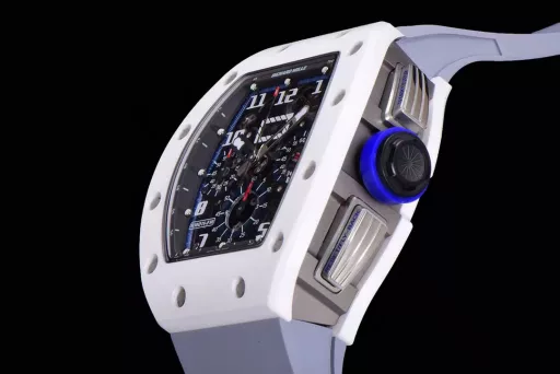 KV limited edition recommendation: Richard Mille men's series RM011-03Ti/1544 watch, stainless steel case, hollow dial, 7750 large calendar automatic mechanical chronograph.