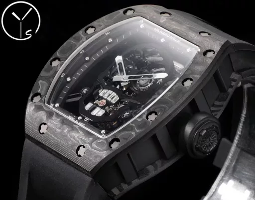 YS Richard Miller RM52 True Tourbillon is the highest version on the market. It reinterprets the essence of the RICHARD MILLE skull and breaks through the bugs of multiple versions, so that the majority of fans can have a super high replica with correct size, real movement and in-depth details. Reasons to buy:Size is similar: official length, width and thickness: 504316mm, YS factory length, width and thickness: 49.844.316.4mm;, Real bearing: The ruby ​​in the skull's mouth is the real bearing of the tourbillon, not decoration. The gem corresponds to the tourbillon center axis wrapped by the upper and lower jaws, as if swallowing an energy ball, so that the sci-fi artistic conception that the original wants to express can be reflected;Details are in place: The inner wall on the left side of the case inner cover is printed with the RM052 steel stamp like the original, and the size and depth of the right eye gear are close to the original , the center gemstone on the forehead is ruddy and translucent, with a frosted clasp and imported Thai raw rubber strap;Movement alignment: Thanks to the consistent size and position of the tourbillon, from the back of the skull, you can clearly see the operation of the tourbillon with the gemstone coaxial. From the front, the black balance wheel is just blocked by the skull's jaw, leaving only the escape wheel running under the skull;Inside and outside: The movement is a custom-made real tourbillon movement from the Shanghai Movement Factory. Each watch is tested by a high-intensity simulator QE, and is also waterproof.