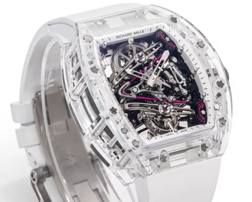 RICHARD MILLE launches RM 38-02 Crystal Pink Theme Hollow Tourbillon WatchThe striking new work, the 