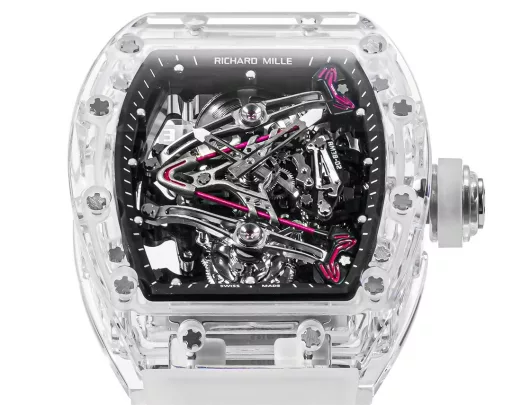 RICHARD MILLE launches RM 38-02 Crystal Pink Theme Hollow Tourbillon WatchThe striking new work, the 