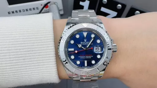 Clean Rolex 3235 movement Blue Yacht
