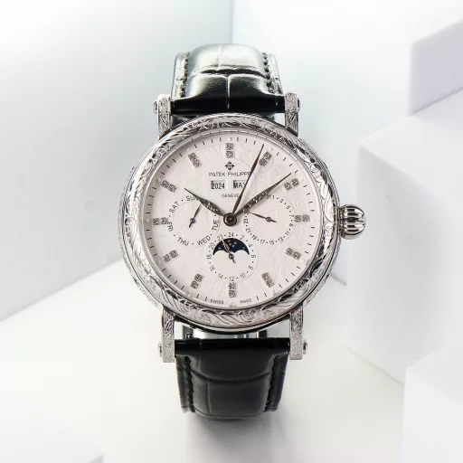 [Iron strokes and silver hooks, vigorous and powerful] High-value new products, simple. Retro. Exquisite craftsmanship!The best collection of the year - Patek Philippe Classic Super Complex Multifunctional Perpetual Calendar Function Watch. The team spent more than two years to carefully design, regardless of cost, dare to be the first, strive for perfection, overcome many difficulties, break through multiple technical bottlenecks, the movement model is CH 29-535 upgraded version, stable quality! [Strap] Classic Italian calfskin strap, clear texture, good texture. Paired with the top Patek Philippe lantern buckle on the market, universal original without pressure.The elegant Calatrava carved case is very individual, and the 42mm diameter is suitable for the size of the average male wrist, consistent with the counter, very business and casual.
