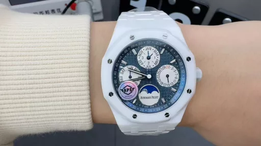 APS Audemars Piguet White Ceramic Perpetual Calendar