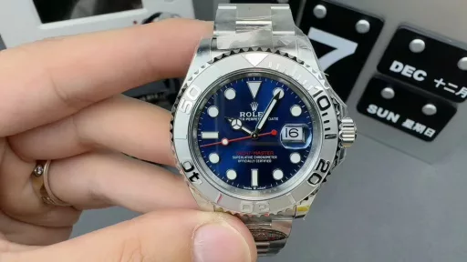 Clean Rolex 3235 movement Blue Yacht