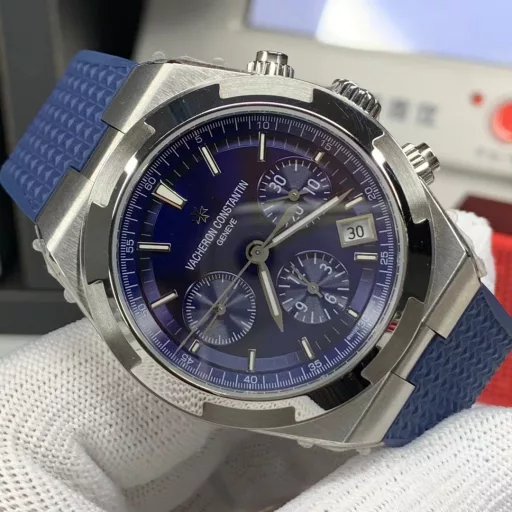 Vacheron Constantin Overseas Chronograph 5500V/110A-B075 watch equipped with a customized version of Cal. 5200 chronograph automatic mechanical movement, double-sided sapphire 42.5mm Vacheron Constantin