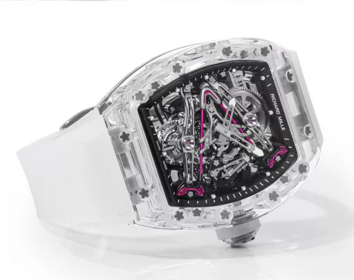 RICHARD MILLE launches RM 38-02 Crystal Pink Theme Hollow Tourbillon WatchThe striking new work, the 