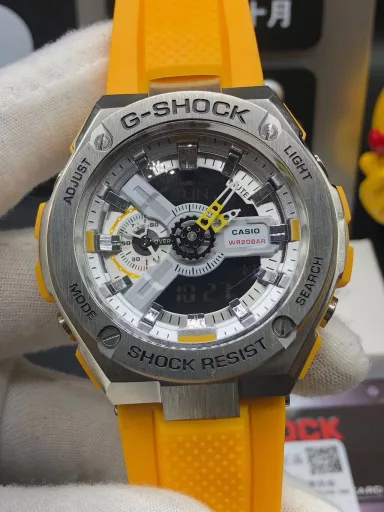 GST-400G hand-raise light Casio G-SHOCK--classic shockproof dial design👍In stock and shipped immediately, 45-degree automatic hand-raise light function with strong visual impact🙈LCD liquid crystal display💡Stopwatch speed function accurate to 1/1000 second⌛Shockproof📣Anti-magnetic💥200 meters waterproof🏊48 city time📲Countdown⏳Alarm clock⏰Fully automatic calendar and other powerful functions