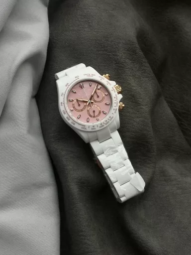 Accepting reservations [rose][rose][rose]N6 Factory super cost-effective [strong] belongs to the AET company co-branded ceramic Daytona series:① Using Dandong 4131 exclusive movement trial version 4801 machine, currently the most stable version of 4131 movement, zero repair, super stable [rose]② Imported nano solid core ceramic material, after continuous testing, the material is not easy to break, and is cut-resistant, wear-resistant, and anti-fouling [rose]③ All literal colors are infinitely close to the original color [rose]④ It has 5 color schemes, Bis Abu Dhabi Bis Kai Green, Racing Green, Sakura Pink, Panda White Series, quality online, absolutely super cost-effective watch [rose]