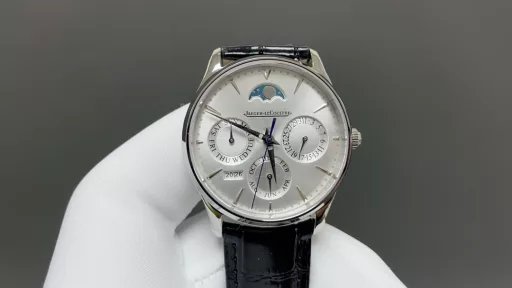 GR Factory 🌐 New Product After 3 years of research on the Jaeger-LeCoultre Master full-function perpetual calendar mechanical movement, the Jaeger-LeCoultre Master perpetual calendar automatic mechanical watch was reproduced. With the concept of not counting time and cost, the imported 9015 movement was used to restore the integrated machine complex function 868 movement. All functions are consistent with the official one! 1: Perpetual calendar function