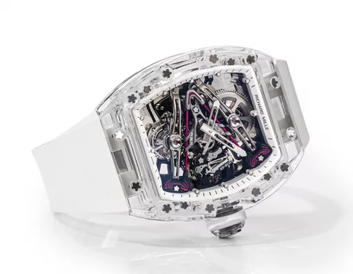 RICHARD MILLE launches RM 38-02 Crystal Pink Theme Hollow Tourbillon WatchThe striking new work, the 