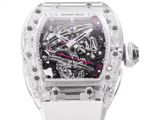RICHARD MILLE launches RM 38-02 Crystal Pink Theme Hollow Tourbillon WatchThe striking new work, the 